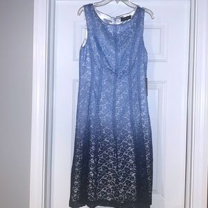 Ombré  light blue/dark dress.